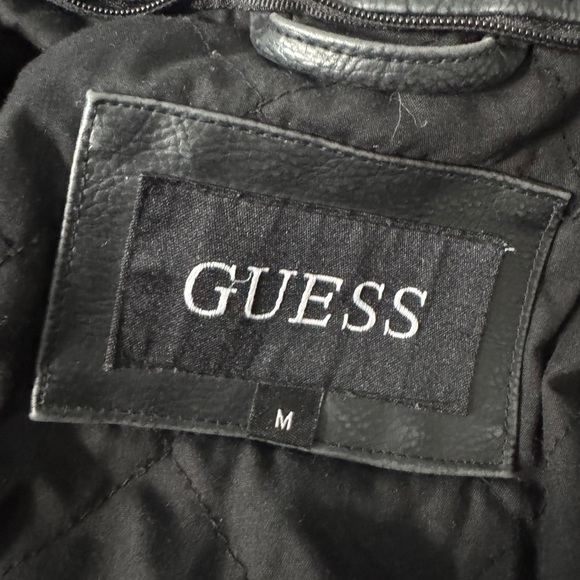 Guess Men's Black Moto Biker style Jacket…M - Picture 8 of 15